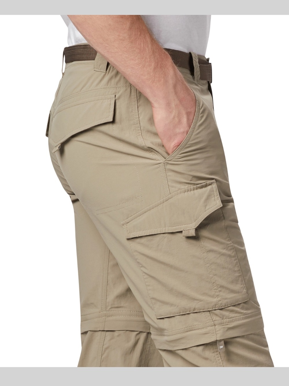 Columbia men’s silver ridge convertible pants shorts hiking outdoors tan khaki